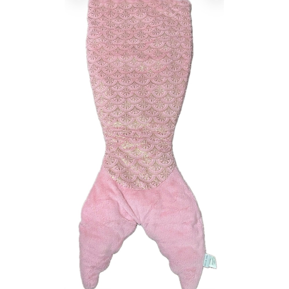 Bella Lux Child's Mermaid Tail 50" Blanket Pink Shimmering Scales Barbiecore EUC